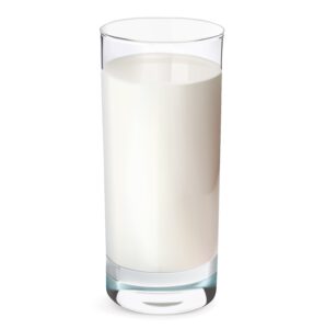 Glass of milk isolated on white. Vector illustration