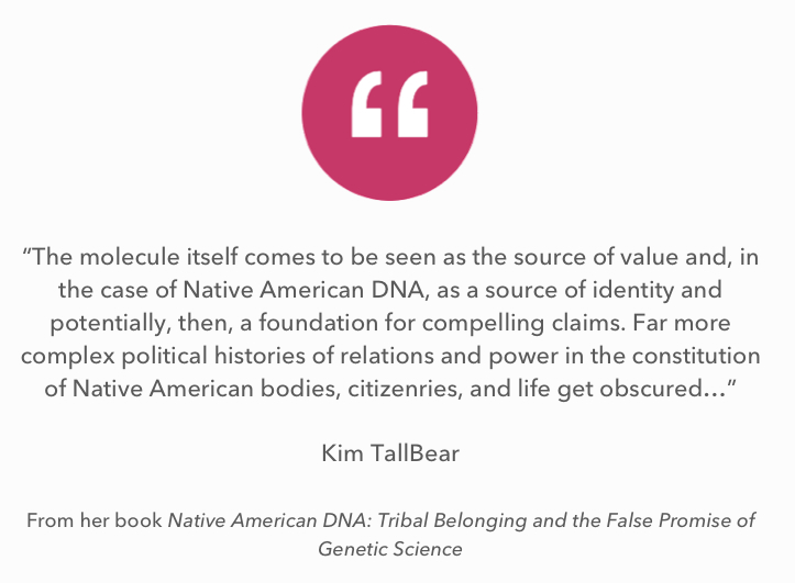 A quote from Kim TallBear's book.