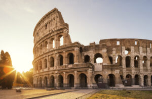 A photo of the Roman Coliseum.