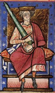 A medieval print of King Aethelred the Unready